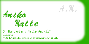 aniko malle business card